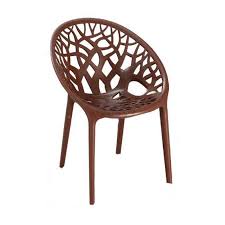 Modern Brown "Forest" Pattern Accent Chair