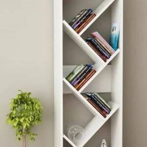 Modern Geometric Tree-Style Bookshelf