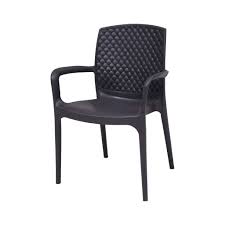 Elegant Diamond-Weave Plastic Bistro Chair